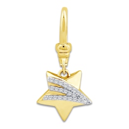Charm'd by Lulu Frost Diamond Shooting Star Charm 1/10 ct tw 10K Yellow Gold