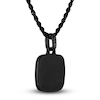 Thumbnail Image 3 of 1933 by Esquire Men's Black Multi-Diamond Cushion-Shaped Necklace 1 ct tw Black Ion-Plated Sterling Silver 22"