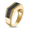 Thumbnail Image 2 of 1933 by Esquire Men's Black Diamond Angled Two-Row Ring 1/2 ct tw 10K Yellow Gold