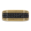 Thumbnail Image 3 of 1933 by Esquire Men's Black Diamond Angled Two-Row Ring 1/2 ct tw 10K Yellow Gold