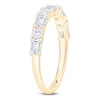 Thumbnail Image 2 of Round & Emerald-Cut Lab-Grown Diamond Alternating Anniversary Ring 1 ct tw 14K Yellow Gold