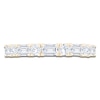 Thumbnail Image 3 of Round & Emerald-Cut Lab-Grown Diamond Alternating Anniversary Ring 1 ct tw 14K Yellow Gold