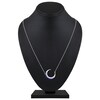 Thumbnail Image 5 of Blue & White Lab-Created Sapphire Crescent Moon Necklace Sterling Silver 18"