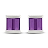 Thumbnail Image 1 of Baguette-Cut Amethyst 2-Stone Studs Sterling Silver
