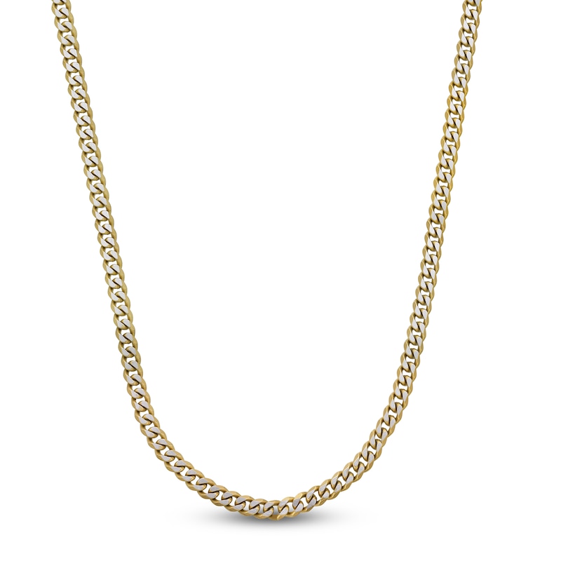 Main Image 1 of Curb Chain Necklace 8mm Stainless Steel & Yellow Ion Plating 24"