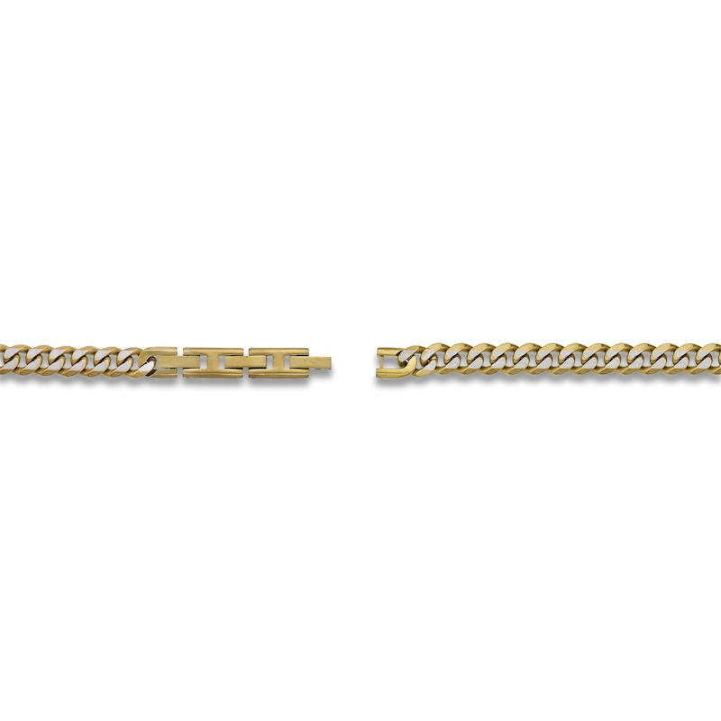 Main Image 3 of Curb Chain Necklace 8mm Yellow Ion-Plated Stainless Steel 20"