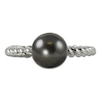 Thumbnail Image 2 of Black Cultured Pearl Rope-Twist Ring Sterling Silver 8-8.5mm