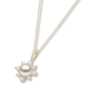 Thumbnail Image 3 of Yoko London Cultured Pearl & Diamond Starburst Necklace 1/4 ct tw 18K Yellow Gold 18"
