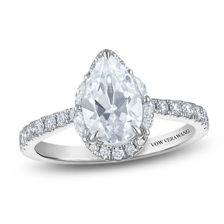 Vera Wang VOW Pear-Shaped Lab-Grown Diamond Engagement Ring 2 ct tw 14K White Gold