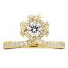 Thumbnail Image 3 of Unspoken Round-Cut Diamond Halo Ring 3/4 ct tw 14K Yellow Gold