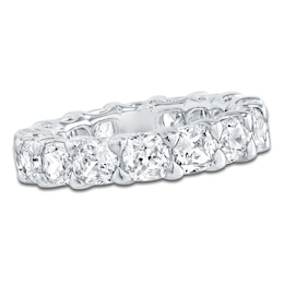 Certified Cushion-Cut Diamond Eternity Band 6-3/4 to 8-5/8 ct tw 14K White Gold