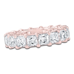 Certified Princess-Cut Diamond Eternity Band 6-3/4 to 8-5/8 ct tw 14K Rose Gold