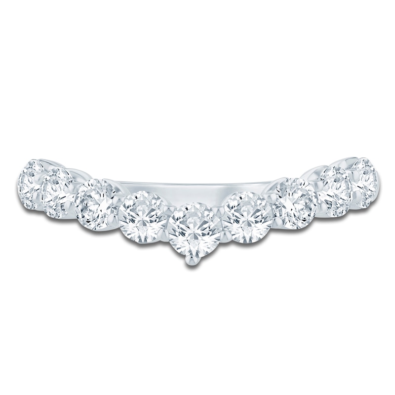 Main Image 3 of Lab-Grown Diamond Contour Anniversary Ring 1 ct tw 14K White Gold