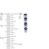 Thumbnail Image 3 of Natural Blue Sapphire & Diamond Hoop Earrings 1/10 ct tw 10K White Gold