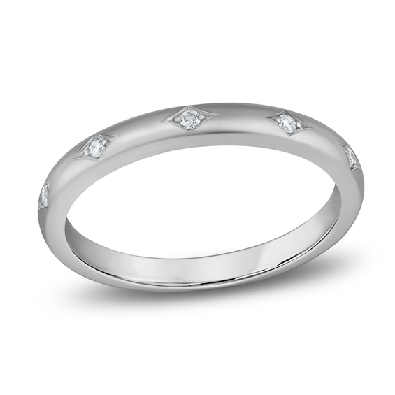 Chosen Certified Diamond Stackable Anniversary Ring 1/20 ct tw 14K White Gold