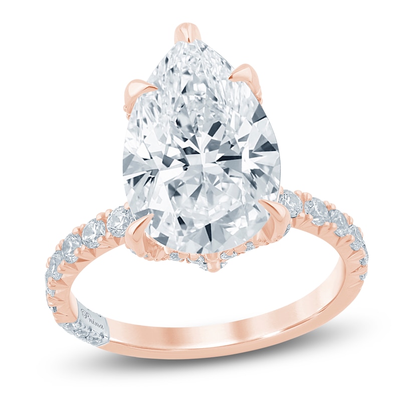 Main Image 1 of Pnina Tornai Lab-Grown Diamond Certified Pear-Shaped Engagement Ring 5-7/8 ct tw 14K Rose Gold