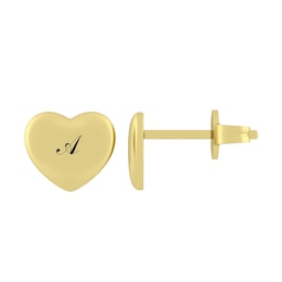 High Polish Heart Earrings (2 Lines)