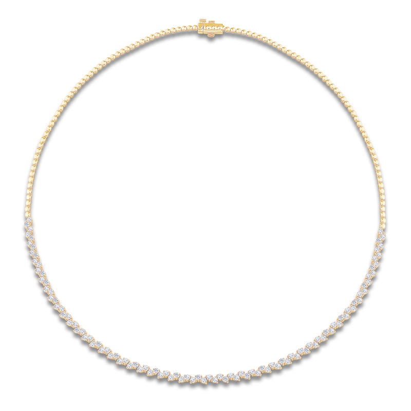 Main Image 1 of Brilliant Moments Diamond Necklace 4-1/2 ct tw 14K Yellow Gold 18.3"