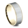 Thumbnail Image 2 of Men's Knurled Comfort-Fit Wedding Band 8mm 14K Two-Tone Gold