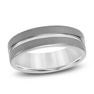Men's Sandblast Wedding Band Tungsten Carbide 7mm