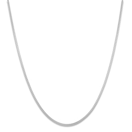 Solid Adjustable Diamond-Cut Popcorn Chain Necklace 1.4mm Sterling Silver 24"