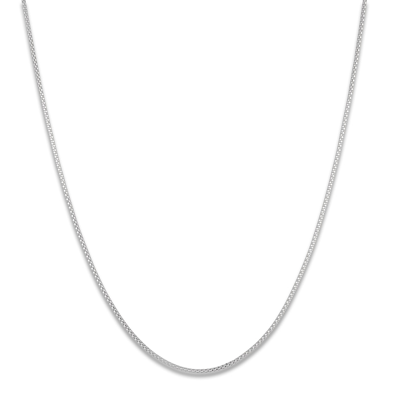 Main Image 1 of Solid Adjustable Diamond-Cut Popcorn Chain Necklace 1.4mm Sterling Silver 24"