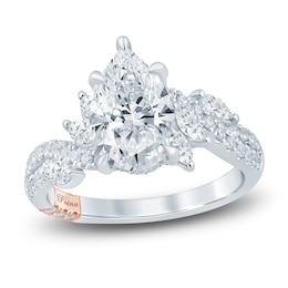 Pnina Tornai Pear-Shaped Lab-Grown Diamond Bypass Engagement Ring 2-7/8 ct tw 14K White Gold