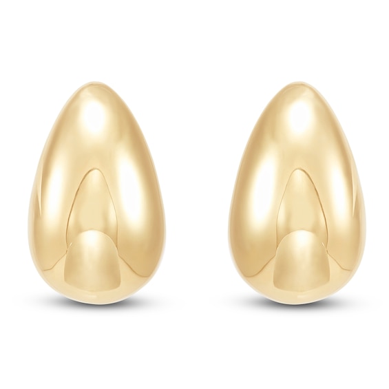 Teardrop Stud Earrings 10K Yellow Gold
