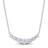 Thumbnail Image 1 of Blue Nile X Jared Diamond Graduated Smile Necklace 1 ct tw 14K White Gold 18"