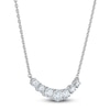 Thumbnail Image 2 of Blue Nile X Jared Diamond Graduated Smile Necklace 1 ct tw 14K White Gold 18"