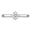 Thumbnail Image 3 of Certified Round-Cut Diamond Solitaire Plus Engagement Ring 1/2 ct tw 14K White Gold