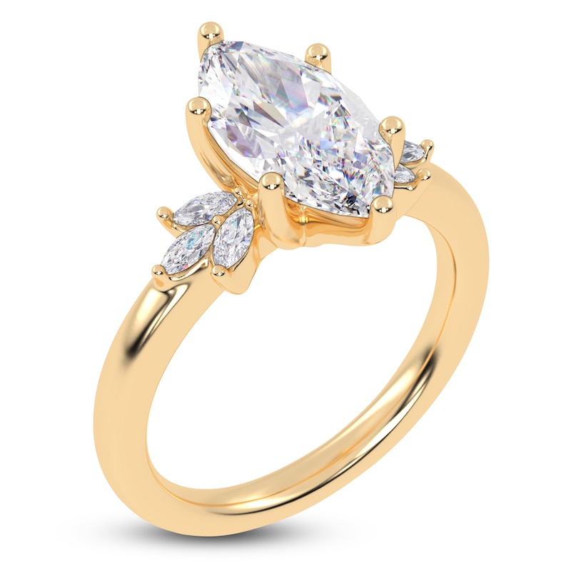 Main Image 2 of Marquise-Cut Created By Jared Studio Lab-Grown Diamond Engagement Ring 2-1/6 ct tw 14K Yellow Gold