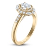 Thumbnail Image 2 of Vera Wang VOW Oval-Cut Diamond Double Halo Engagement Ring 1 ct tw 14K Yellow Gold