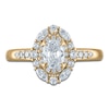Thumbnail Image 3 of Vera Wang VOW Oval-Cut Diamond Double Halo Engagement Ring 1 ct tw 14K Yellow Gold