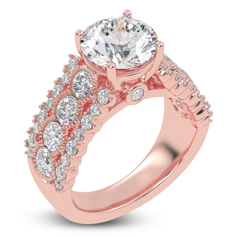 Main Image 2 of Round-Cut Created By Jared Studio Lab-Grown Diamond Engagement Ring 3-3/4 ct tw 14K Rose Gold