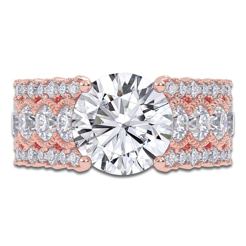 Main Image 3 of Round-Cut Created By Jared Studio Lab-Grown Diamond Engagement Ring 3-3/4 ct tw 14K Rose Gold