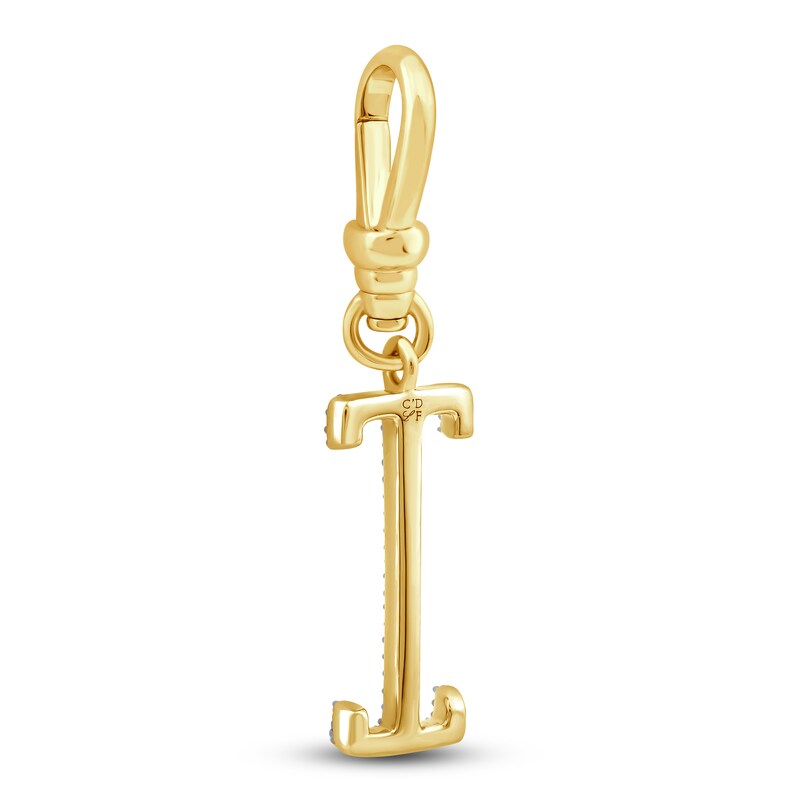 Main Image 2 of Charm'd by Lulu Frost Diamond Letter I Charm 1/15 ct tw Pavé Round 10K Yellow Gold