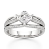 Thumbnail Image 1 of J'Lure Lab-Grown Diamond Square-Emerald Step-Cut Engagement Ring 1-3/8 ct tw 18K White Gold