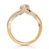 Thumbnail Image 2 of J'Lure Lab-Grown Diamond Leaf Step-Cut Engagement Ring 1-3/8 ct tw 18K Yellow Gold