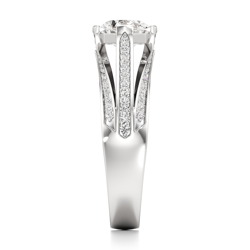 Main Image 3 of J'Lure Lab-Grown Diamond Octagon Brilliant-Cut Engagement Ring 1-3/8 ct tw 18K White Gold