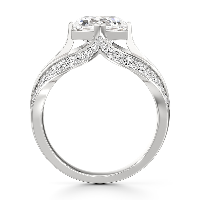 Main Image 2 of J'Lure Lab-Grown Diamond Hexagon Brilliant-Cut Engagement Ring 3-1/2 ct tw 18K White Gold