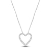 Thumbnail Image 1 of Lab-Grown Diamond Heart Outline Necklace 1 ct tw 14K White Gold 18"