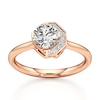 Thumbnail Image 1 of J'Lure Octagon Brilliant-Cut Lab-Grown Diamond Half-Halo Engagement Ring 1 ct tw 18K Rose Gold
