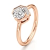 Thumbnail Image 4 of J'Lure Octagon Brilliant-Cut Lab-Grown Diamond Half-Halo Engagement Ring 1 ct tw 18K Rose Gold