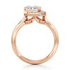 Thumbnail Image 2 of J'Lure Imperial-Emerald Step-Cut Lab-Grown Diamond Half-Halo Engagement Ring 3-1/6 ct tw 18K Rose Gold