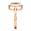 Thumbnail Image 3 of J'Lure Imperial-Emerald Step-Cut Lab-Grown Diamond Half-Halo Engagement Ring 3-1/6 ct tw 18K Rose Gold