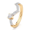 Thumbnail Image 4 of J'Lure Heart Brilliant-Cut Lab-Grown Diamond Contour Wedding Band 3/4 ct tw 18K Yellow Gold