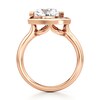 Thumbnail Image 2 of J'Lure Trillion Curved Brilliant-Cut Lab-Grown Diamond Half-Halo Engagement Ring 3-1/8 ct tw 18K Rose Gold