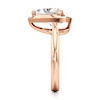 Thumbnail Image 3 of J'Lure Trillion Curved Brilliant-Cut Lab-Grown Diamond Half-Halo Engagement Ring 3-1/8 ct tw 18K Rose Gold