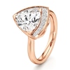 Thumbnail Image 4 of J'Lure Trillion Curved Brilliant-Cut Lab-Grown Diamond Half-Halo Engagement Ring 3-1/8 ct tw 18K Rose Gold